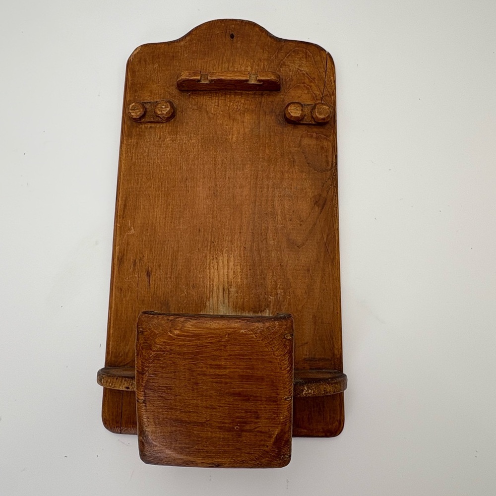 Rustic Brown Wooden Wall Decor - Notepad Holder